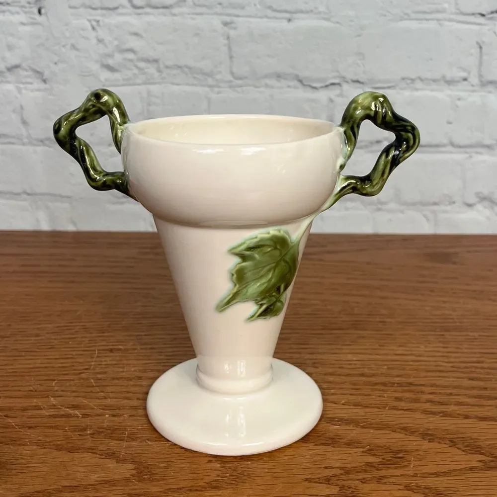 Hull Pottery Vintage Tokay or Tuscany vase or planter grapes & leaves & vines
